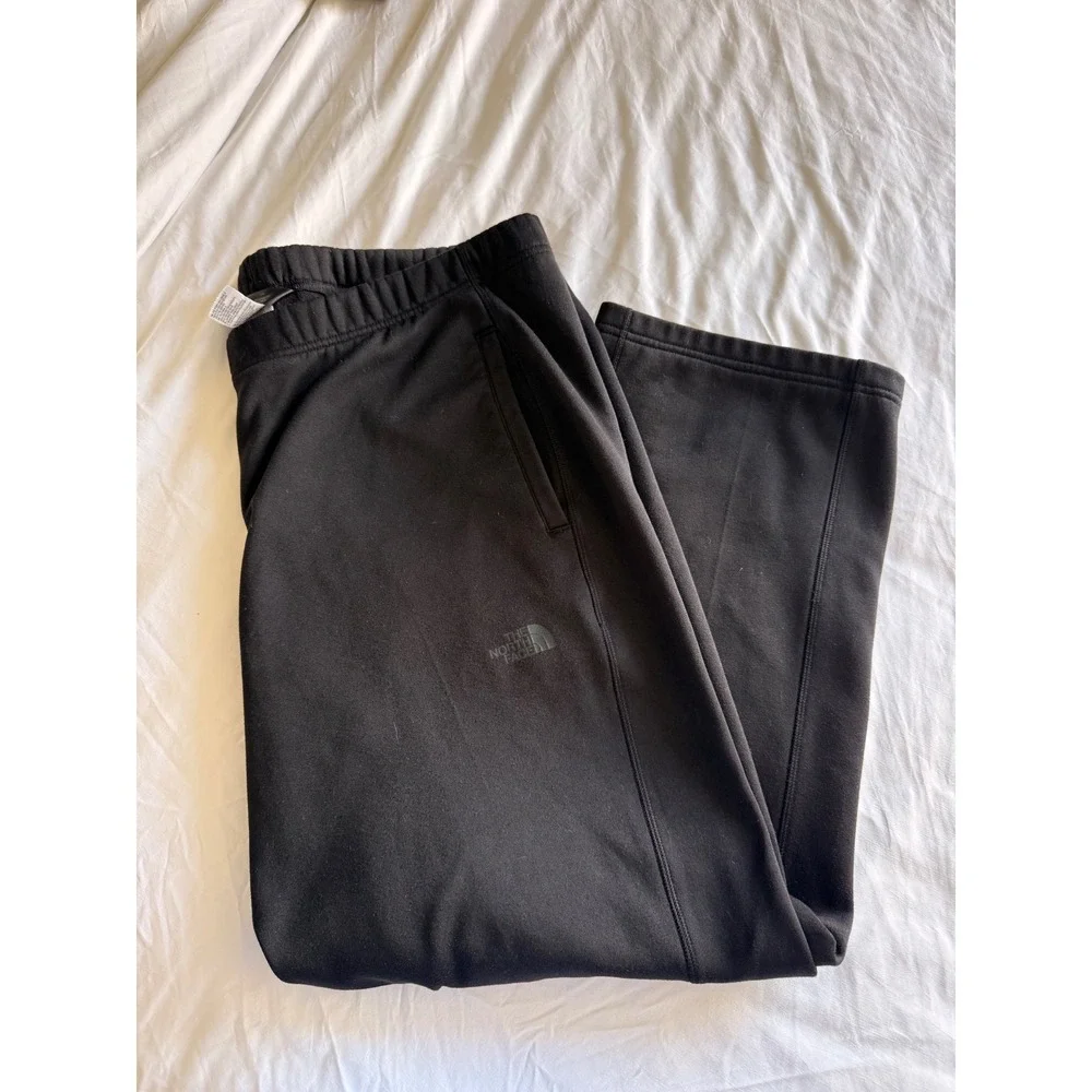 The North Face Mens Black Fleece Sweatpants Straight Leg Size L